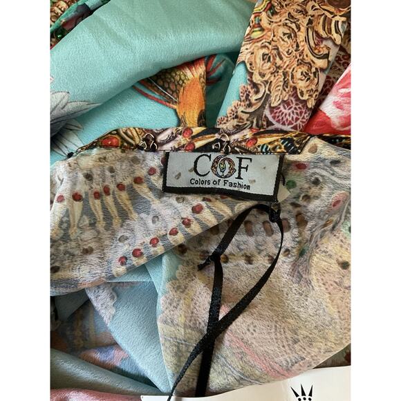 NWT COF Colors Of Fashion 3 Way Floral Embellished Maxi Dress O/S $299 - Picture 9 of 10